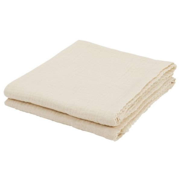 Kai Muslin Cloth - 2 Pack - Cream