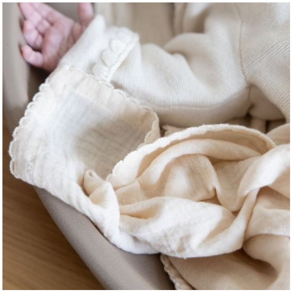 Kai Muslin Cloth - 2 Pack - Cream