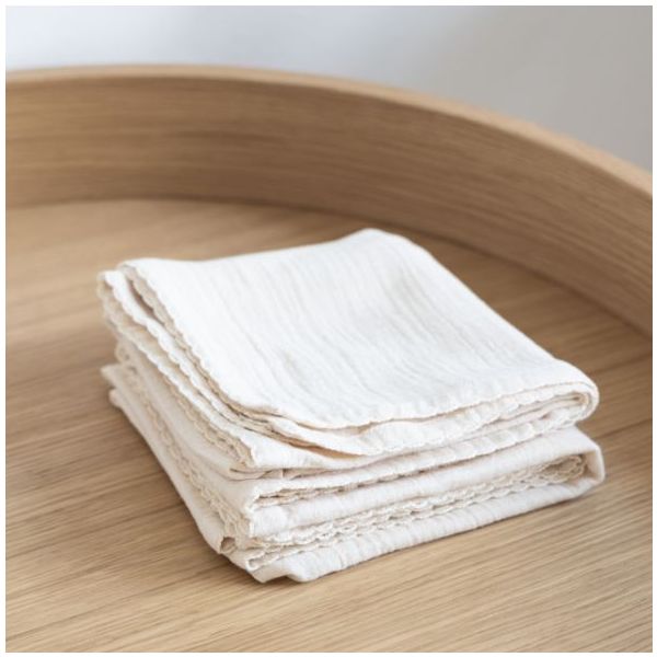 Kai Muslin Cloth - 2 Pack - Cream