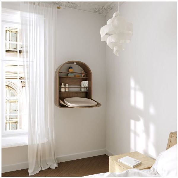 Kai Wall Changing Table - Smoked oak