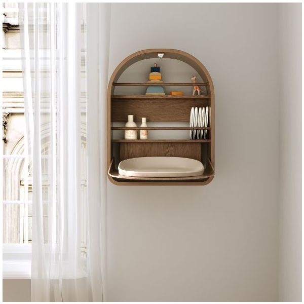 Kai Wall Changing Table - Smoked oak
