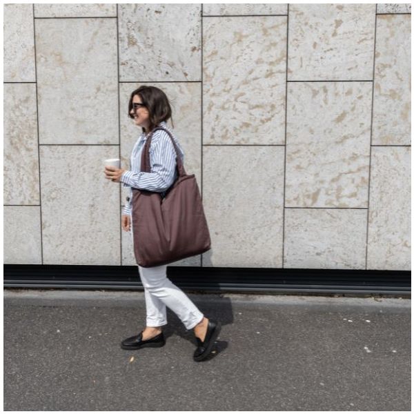 Multifunctional Changing Bag with Fold - Brown