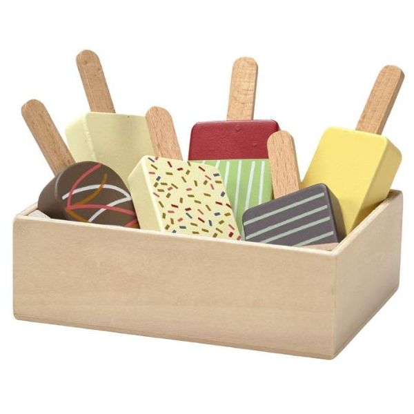 Glaces bâtonnets en bois
