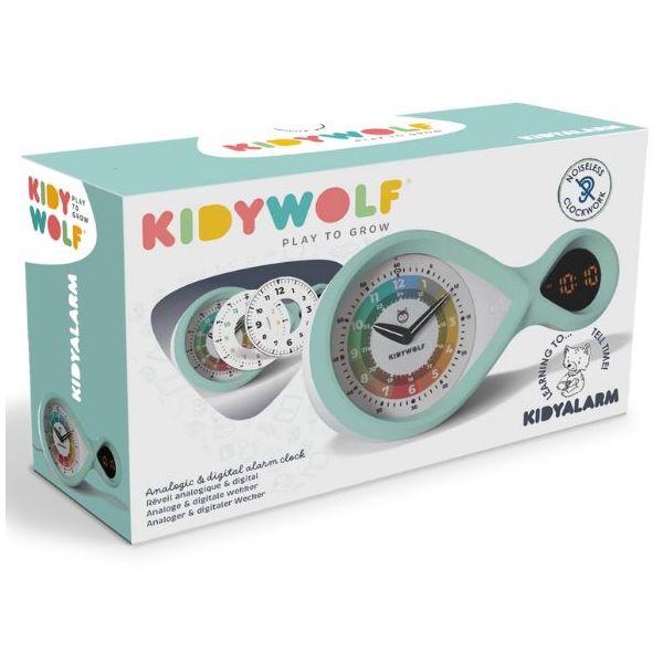 Analog & Digital Alarm Clock - Turquoise