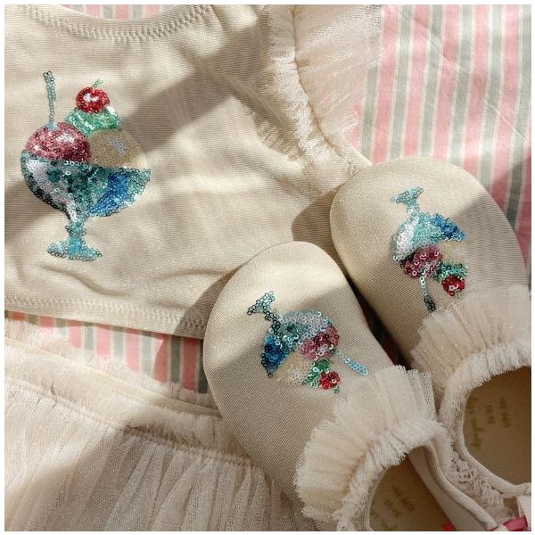 Chaussures d’eau anti-UV à volants Amandine - Rosewater