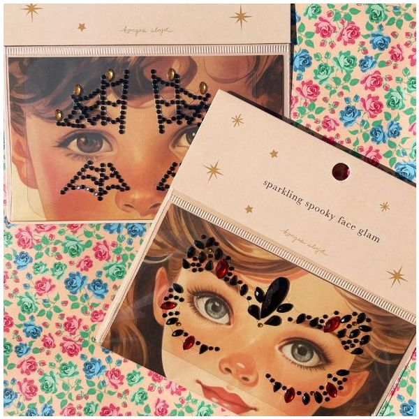 Bijoux autocollants pour le visage - Toile d'araignée