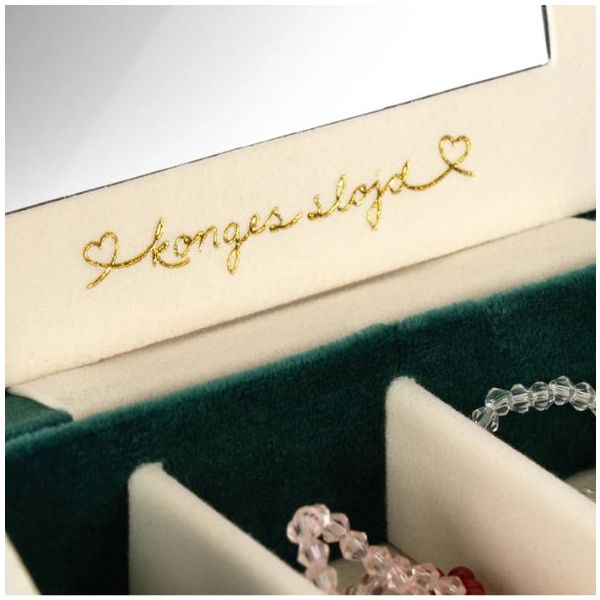 Boîte avec bijoux - Velours Vert