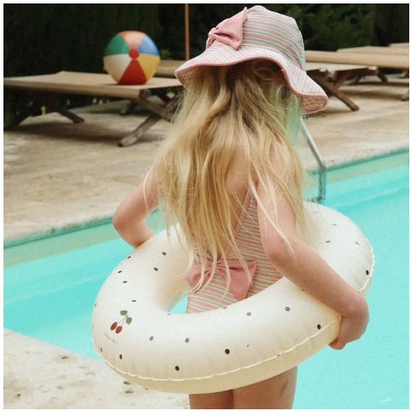 Junior Swim Ring - Navy Dots
