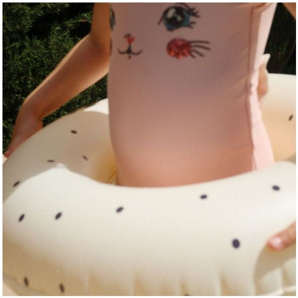 Junior Swim Ring - Navy Dots