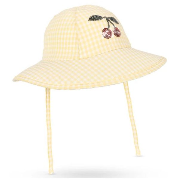 Chapeau de bain anti-UV Etta - Carreaux Jaune