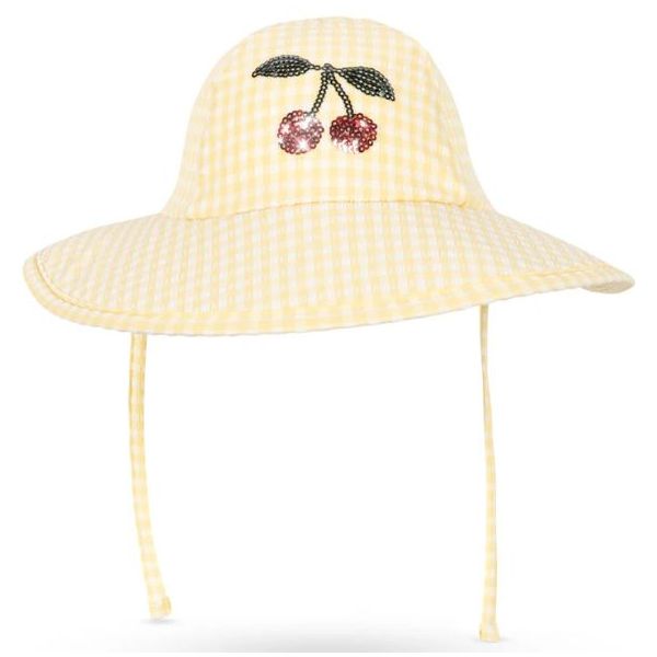 Chapeau de bain anti-UV Etta - Carreaux Jaune