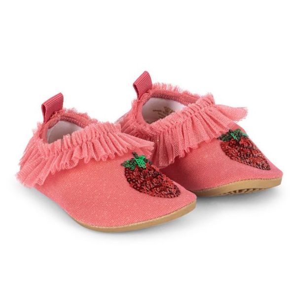 Chaussures d’eau anti-UV à volants Amandine - Paillettes Rose