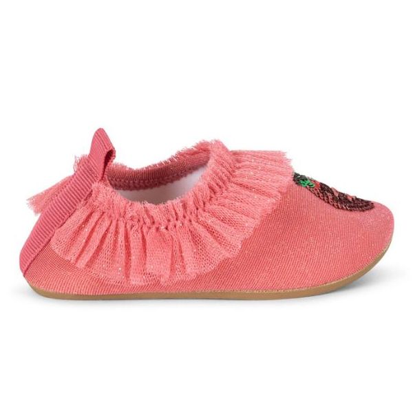 Chaussures d’eau anti-UV à volants Amandine - Paillettes Rose