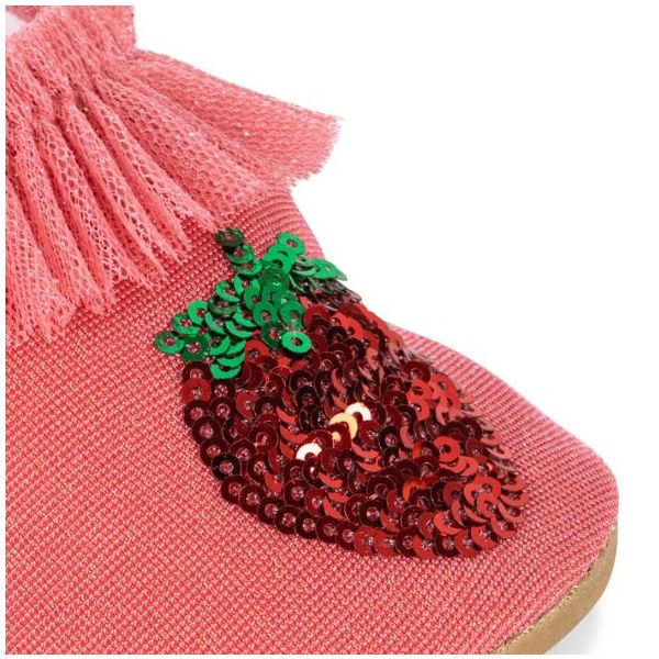 Chaussures d’eau anti-UV à volants Amandine - Paillettes Rose