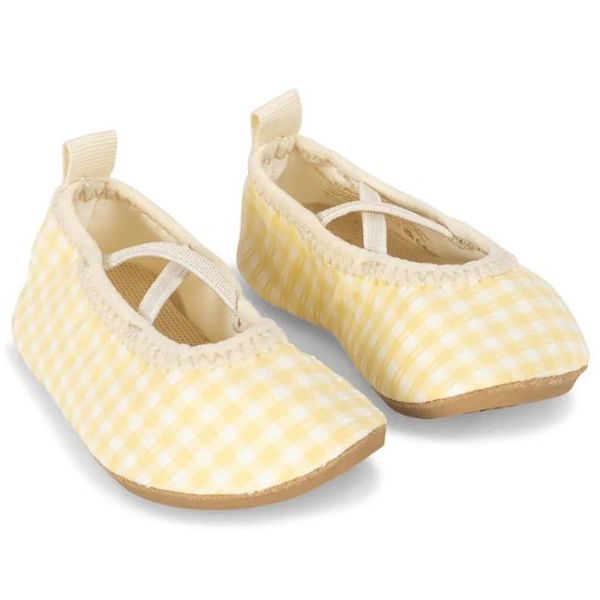 Etta Water Shoes with UV Protection - Banana Almond Check