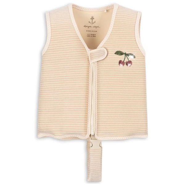 Gilet flotteur Cerises - Rayures Rose