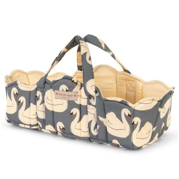 Moseskorb für Puppen - Schwäne