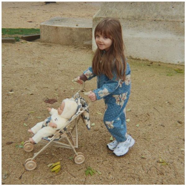Puppenwagen - Schwäne