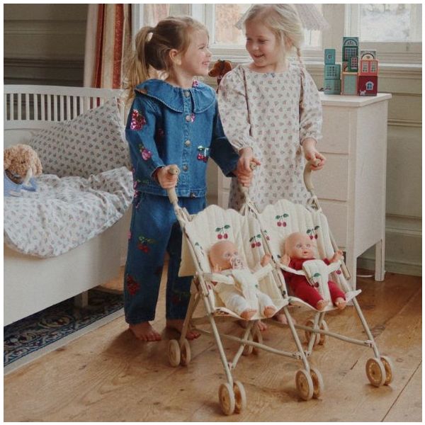 Poussette canne double pour poupée - Ma Grande Cerise