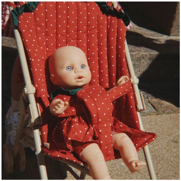 Poussette Canne - Pois Fraise