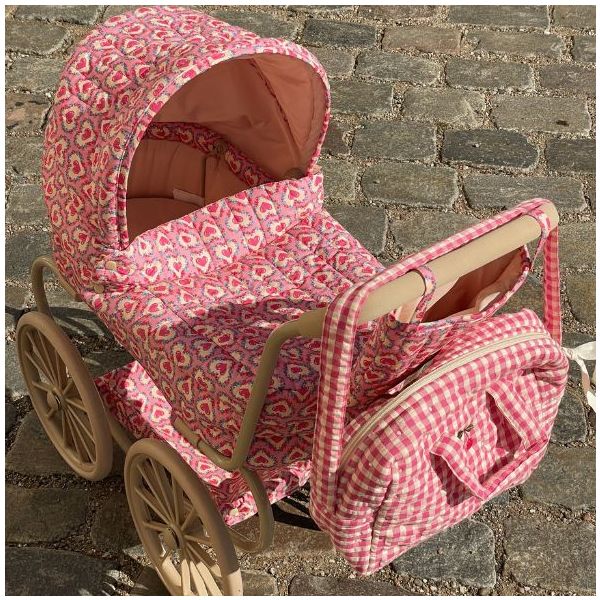 Sac à langer pour poupée - Carreaux Bubblegum