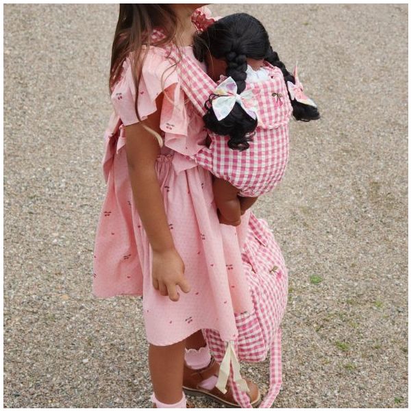 Sac à langer pour poupée - Carreaux Bubblegum