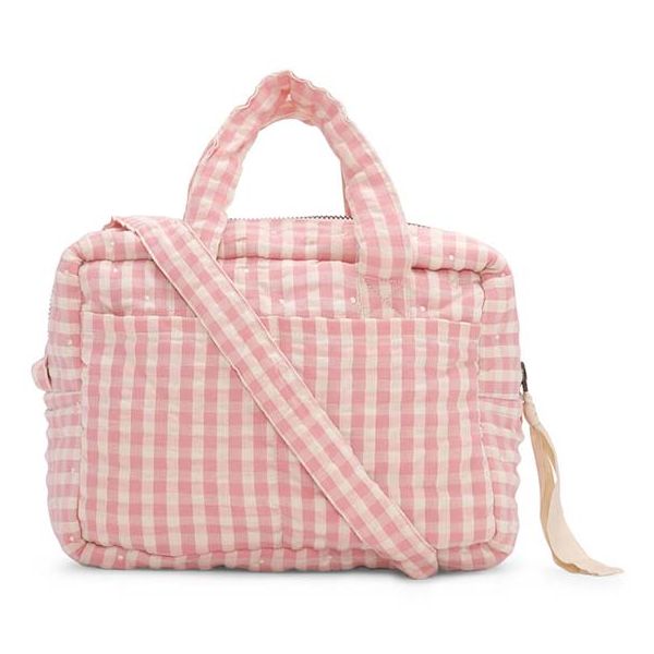 Sac à langer pour poupée - Carreaux Rose