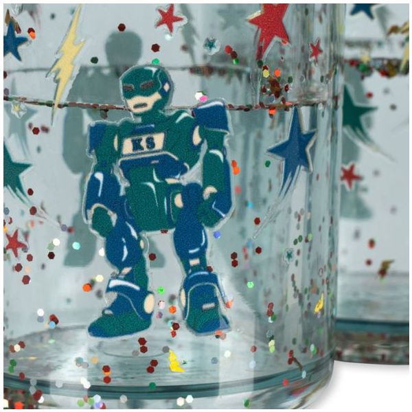 2 Pack Glitter Cups - Hero Robot