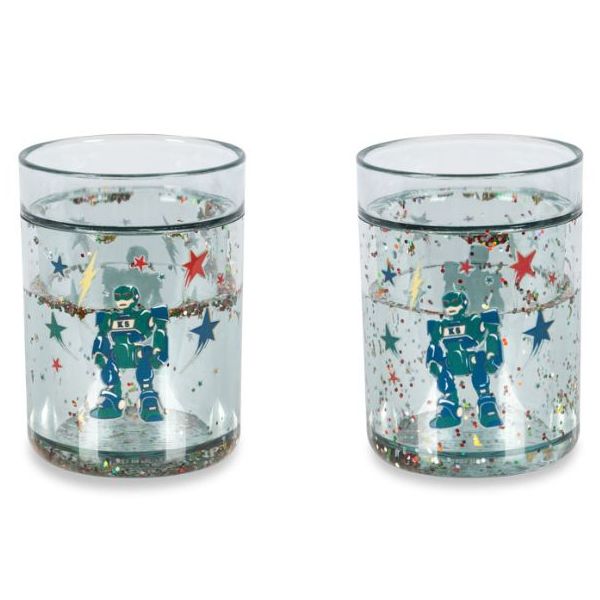2 Pack Glitter Cups - Hero Robot