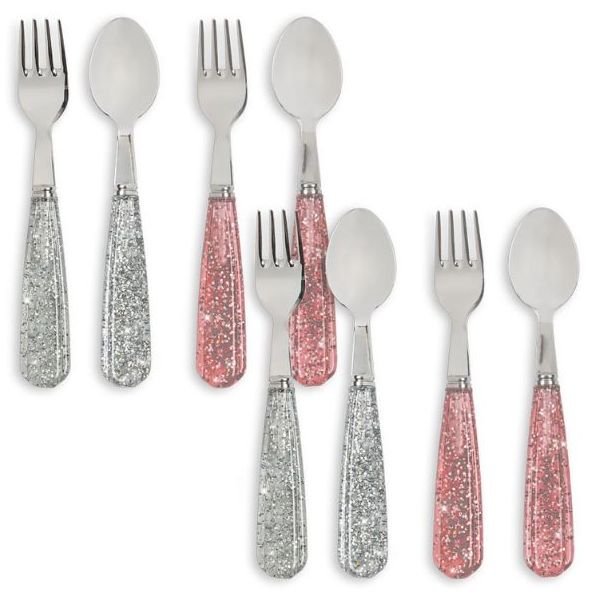 Set of 8 Cutlery - Sparkling Blush / Blue