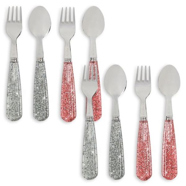 Set of 8 Cutlery - Sparkling Blush / Blue