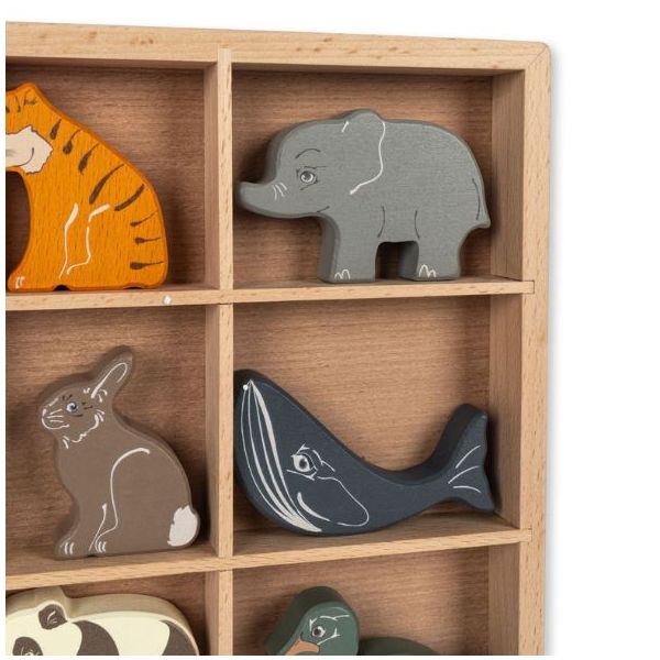 Set de 9 animaux en bois - Multi