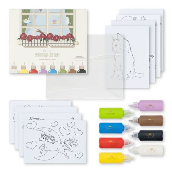Window Paint Set with Illustrations