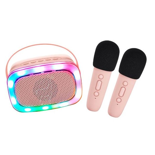 Karaoké sans fil rechargeable Duo - Rose