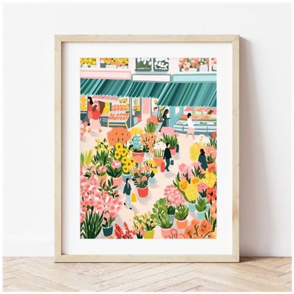 Peinture au numéro - Flower Market