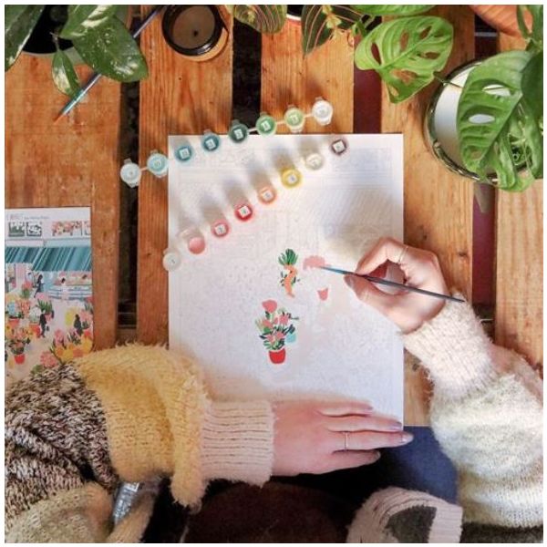 Peinture au numéro - Flower Market
