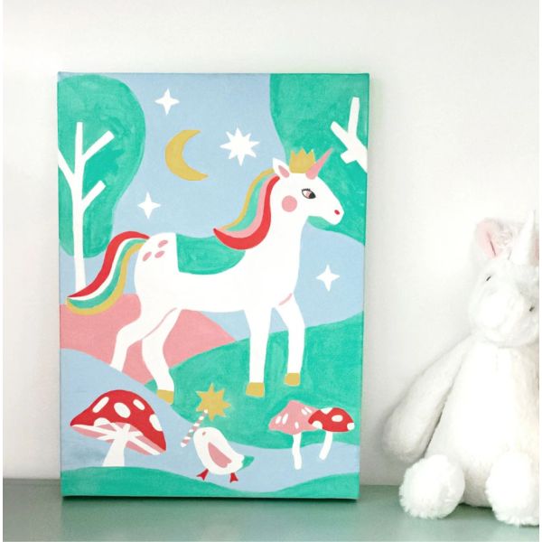 Paint by Numbers - Unicorn and Little Bird
