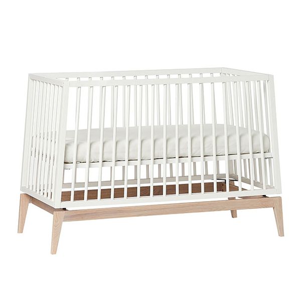 Lit Bébé Luna - 60 x 120 - Blanc / Chêne