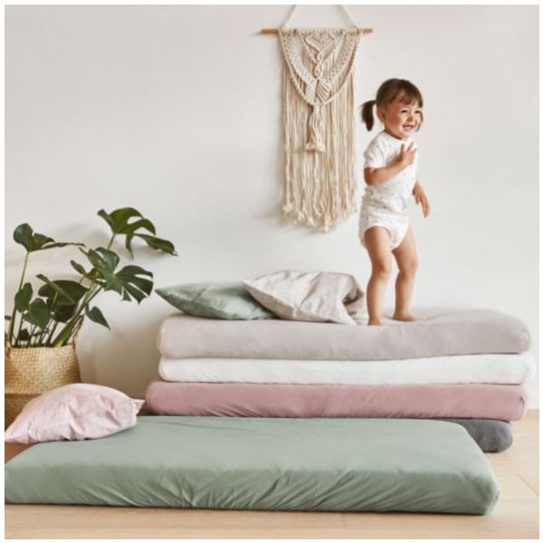 Set de 2 draps housse 70 x 140 - Vert Sauge