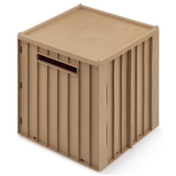 Boîte de rangement Elijah avec couvercle - Avoine