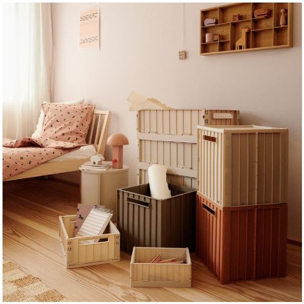 Boîte de rangement Elijah avec couvercle - Sable