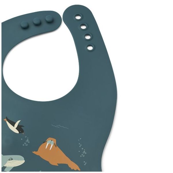 Set de 2 bavoirs en silicone Ember - Mer Arctique