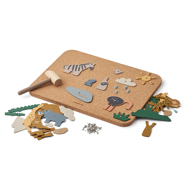 Jeu de marteau en liège Esteban - Animaux