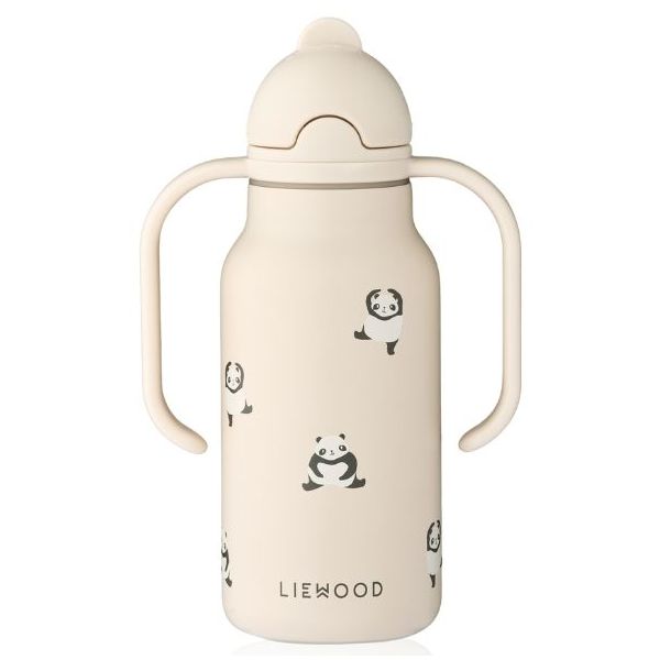 Kimmie Water Bottle with Handles - Mini Panda Sandy