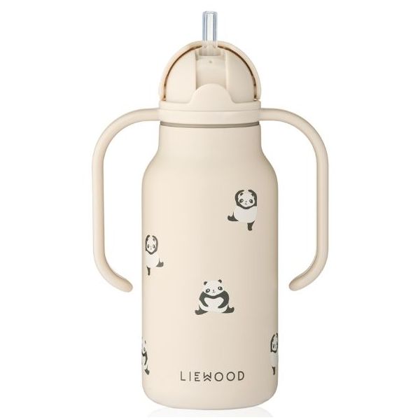 Kimmie Water Bottle with Handles - Mini Panda Sandy