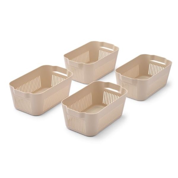 Lot de 4 mini paniers Makeeva - Sable