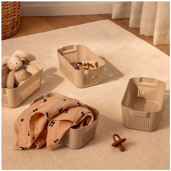 Lot de 4 mini paniers Makeeva - Sable