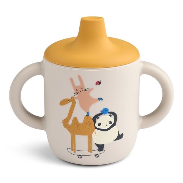 Tasse d'apprentissage en silicone Neil - Around the World
