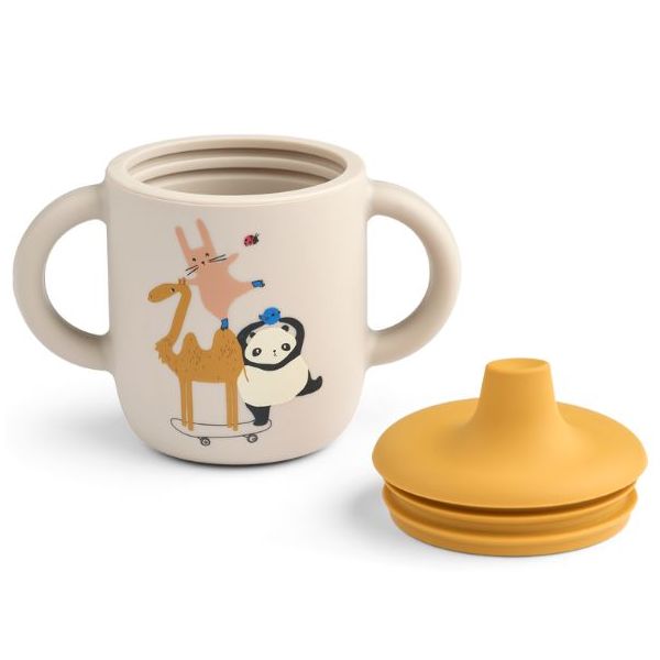 Tasse d'apprentissage en silicone Neil - Around the World