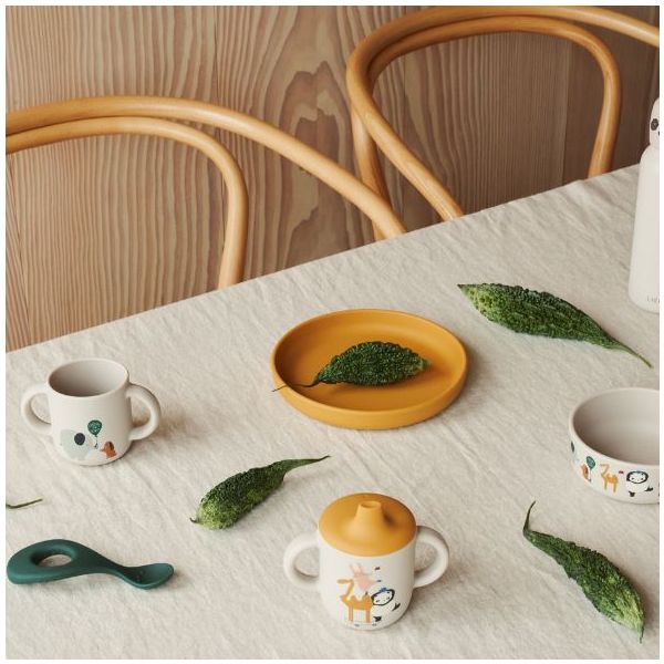 Tasse d'apprentissage en silicone Neil - Around the World